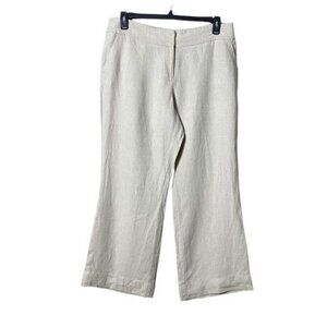 Loft Linen Women’s Julie Pants Size 12 Wide Leg Beachy Lagenlook Oversized Boho